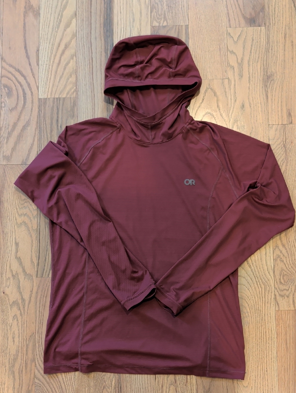 Outdoor Research Burgundy Hooded Sun Shirt Men's Medium